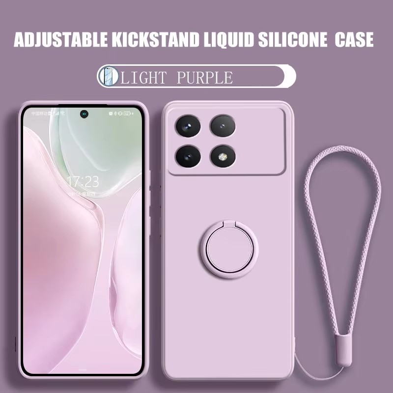 Phone Cases With Stand - Роскошный жидкий силиконовый магнитный держатель-подставка для
