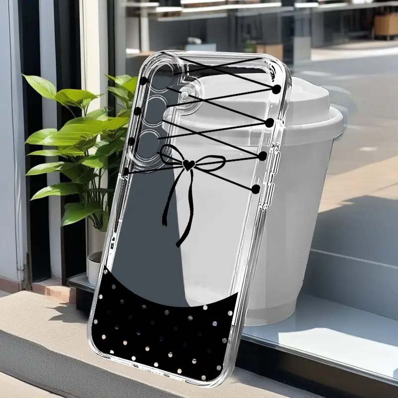 Phone Cases Samsung A14 - Черный чехол для телефона с рисунком