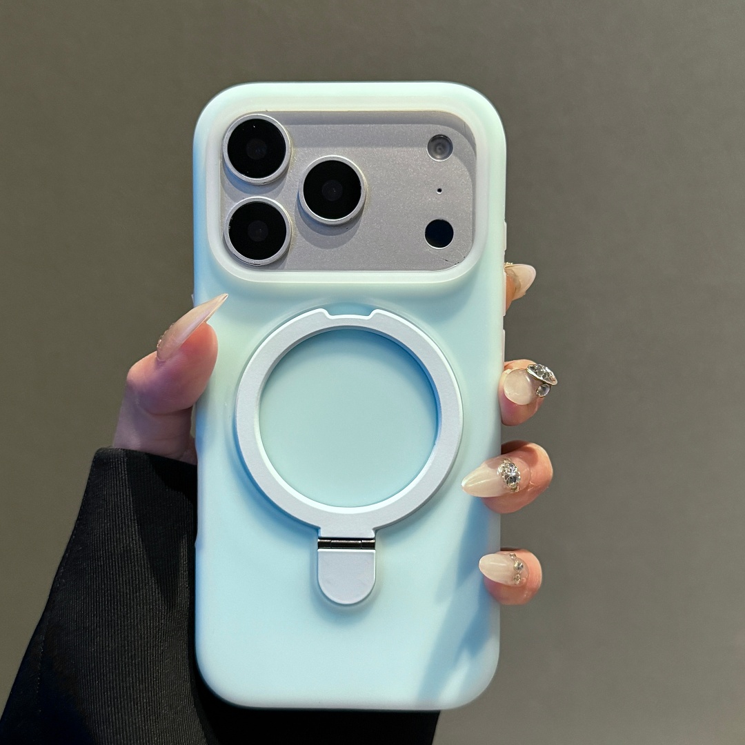 Phone Cases With Stand - Чехол-подставка из жидкого силикона для iPhone
