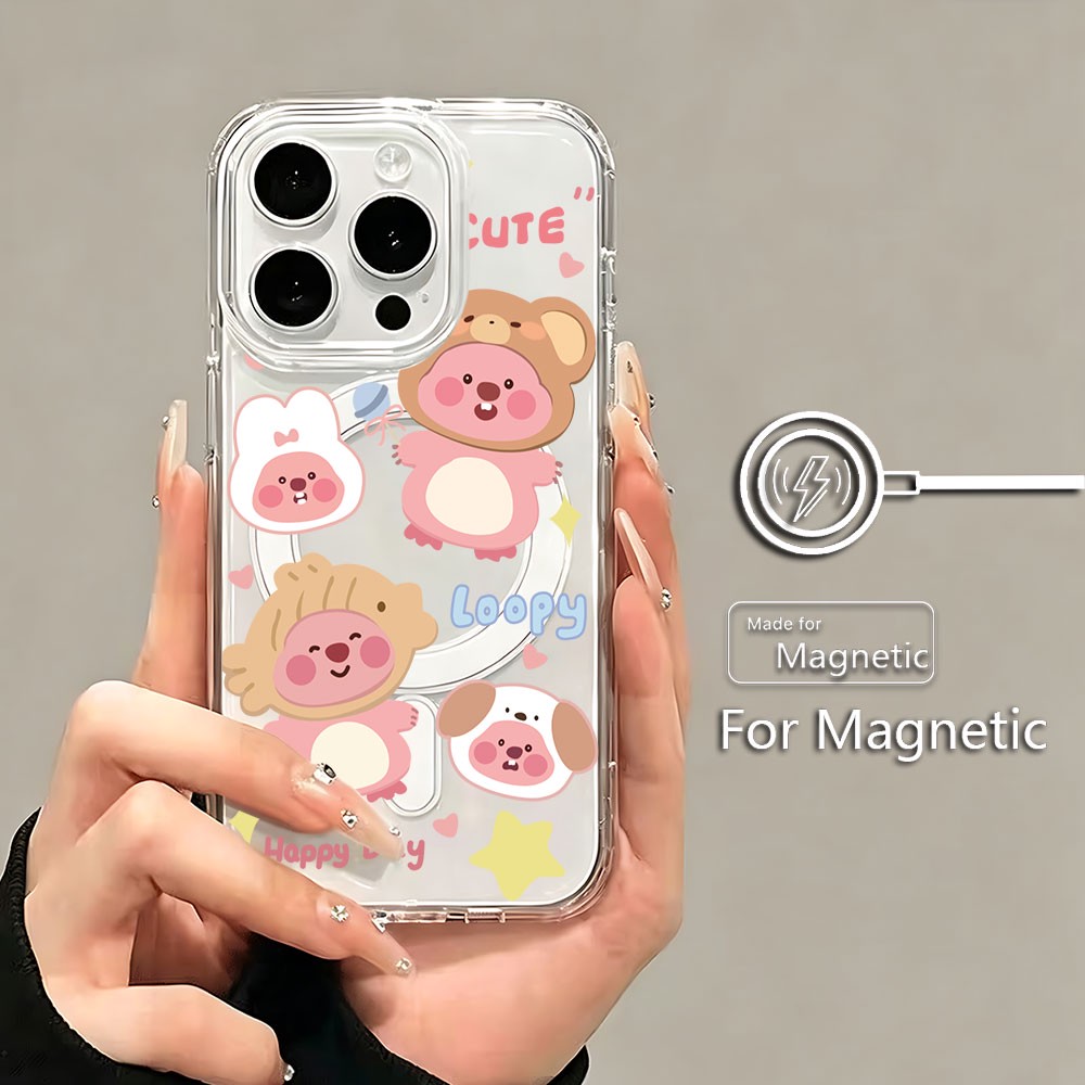Розовый магнитный чехол Kawaii – обзор и цена Phone Cases Loopy