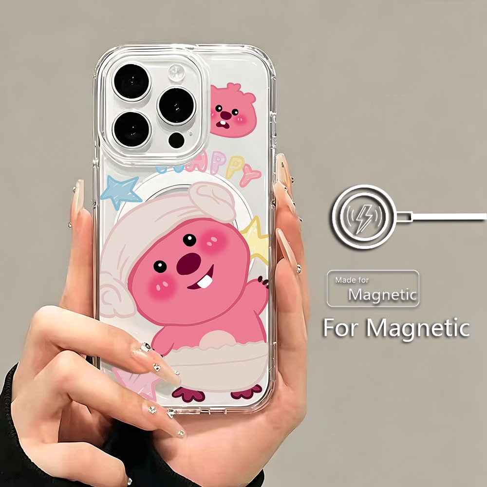 Розовый магнитный чехол Kawaii – обзор и цена Phone Cases Loopy
