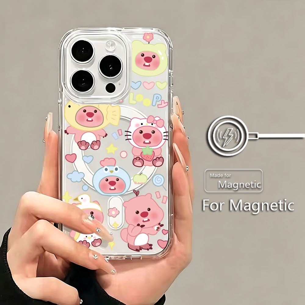 Розовый магнитный чехол Kawaii – обзор и цена Phone Cases Loopy